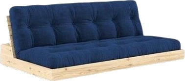 Karup Design Base Sovesofa Klarlakkert furu/517 Kongeblå