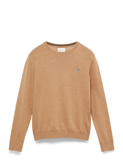 GANT Classic Cotton C-Neck - Beige - L GANT Classic Cotton C-Neck - Beige - L