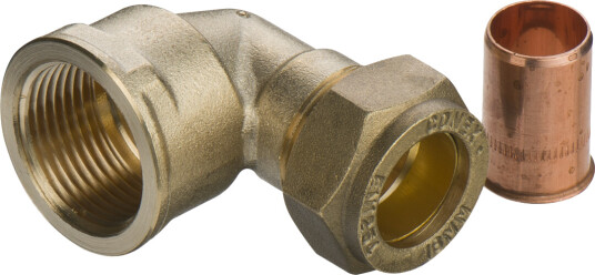 FIX-PRO VINKEL M/MUFFE 18MM X 3/4" TIL KOBBERRØR