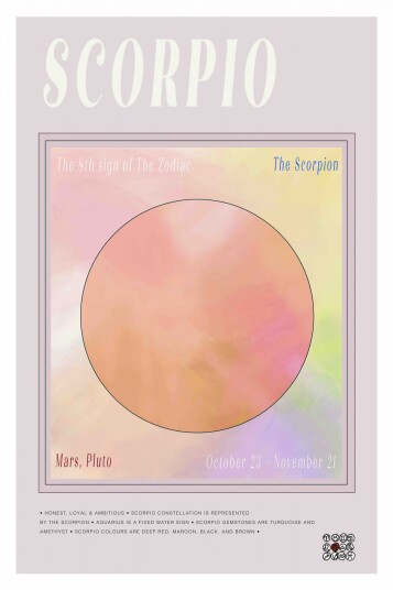 Plakat Skorpion Stjernetegn