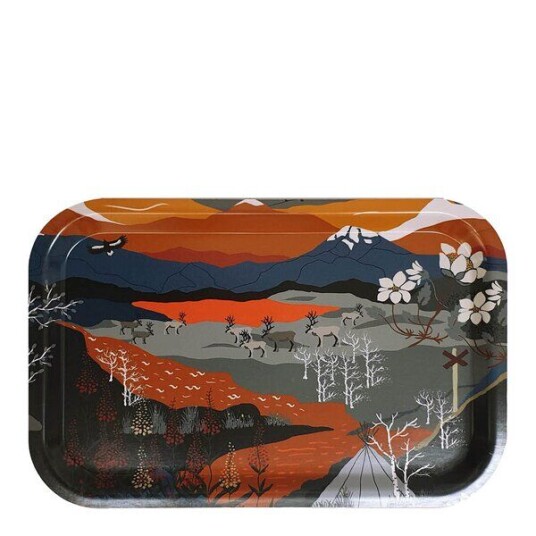 Arvidssons Textil   Fjällvandring brett 33x21 cm oransje
