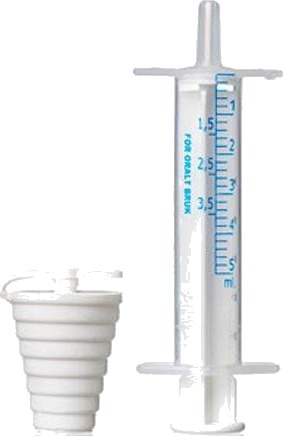 Doseringssprøyte universal oral 5ml og adapter 1 sett