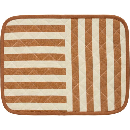 Decotique Block Stripe Spisebrikke 35x45 cm Brun