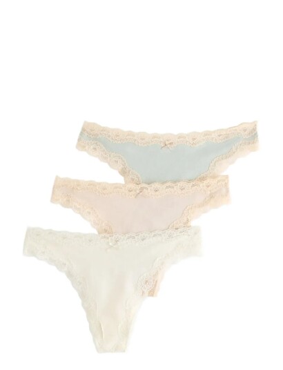 Lindex 3 Pack Brief Thong Reg Wilma C Multi/patterned XL