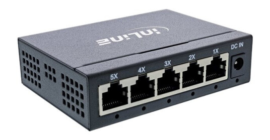 Inline Gigabit Network Switch 5-Port, 1Gbit/S, Vifteløs Inline Gigabit Network Switch 5-Port, 1Gbit/S, Vifteløs