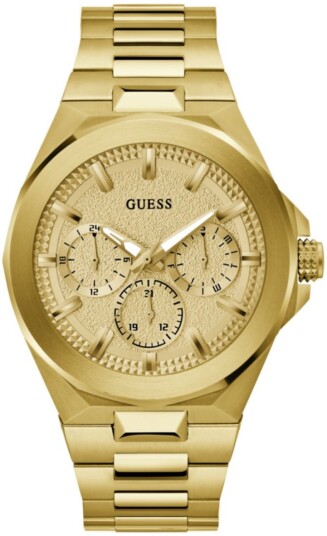 Guess Herreklokke GW0798G2 Dashboard Gull/Gulltonet stål Ø46 mm