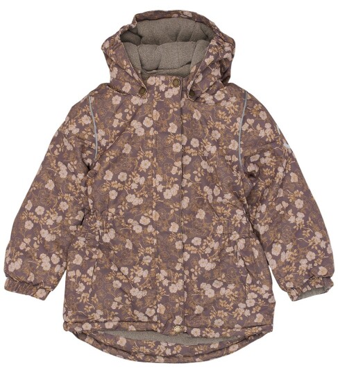 mikk-line Winter Jacket Waist Aop Brown 80