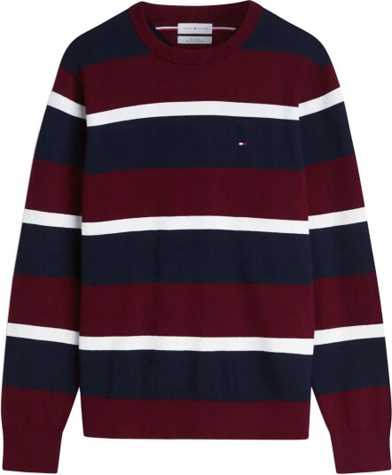 Tommy Hilfiger Pima Org Ctn Cashmere Crew Neck Burgundy L