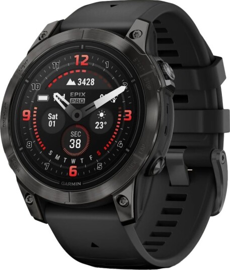 Garmin Epix Pro Gen 2 Sapphire Edition 47mm Carbon Grey Dlc Titan W/Black Band 47mm