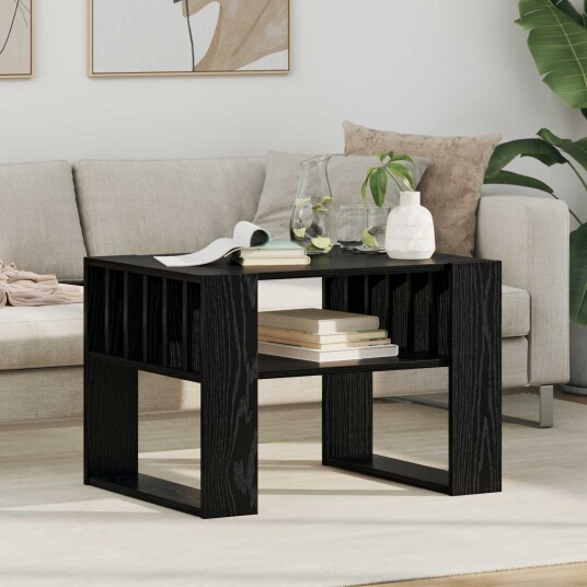 Kaffebord Svart Eik 66 x 49,5 x 45 cm Konstruert tre