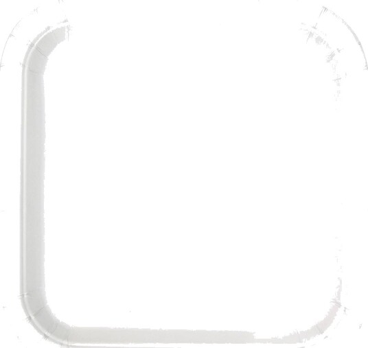 Unique 14 stk Firkantede Hvite Papptallerkener 22 cm 31052