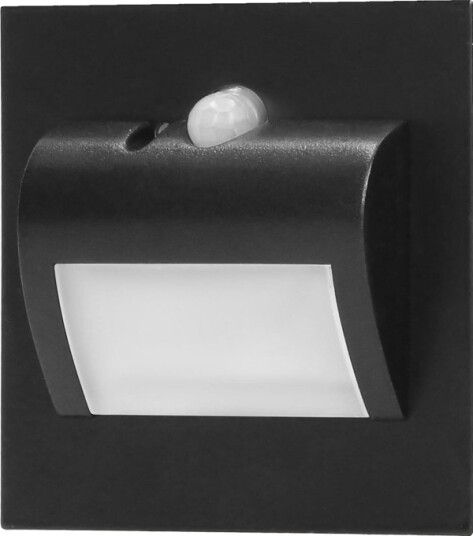 Orno Draco Led New 1,5 W Trappe-/Innfelt Lampe 12Vdc 30 Lm 6000K Svart Med BevegelsesOg Skumringssensor