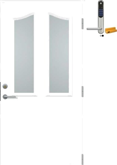 Ytterdør Diplomat Ingrid Klart Glass med Yale Doorman Classic Home
