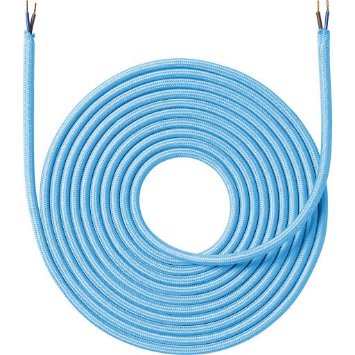 Nielsen Stoffledning 4 m Turkis - Dekorativ Kabel uten Jord