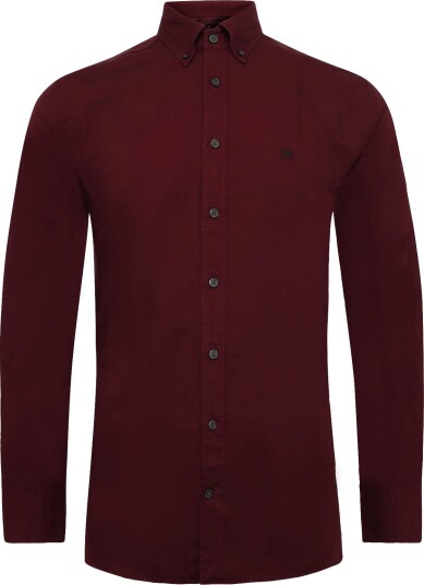 Hackett London Ess Gmt Dyed Oxford   OXBLOOD RED   L
