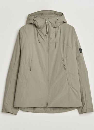 C.P. Company Pro Tek Lightweight Padded Hood Jacket Light Grey