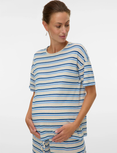 Mamalicious Mlnara Vita Ss Jrs Top   Cream   L