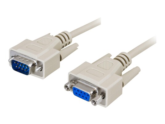 Deltaco DB-9 Seriell Kabel 1m - Hann til Hunn Deltaco DB-9 Seriell Kabel 1m - Hann til Hunn