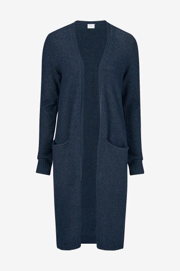 Vila - Cardigan viRil L/S Long Knit - Blå Vila - Cardigan viRil L/S Long Knit - Blå