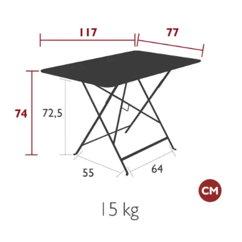 Fermob Bistro bord 117 x 77 cm Latte beige Fermob Bistro bord 117 x 77 cm Latte beige