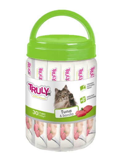 Truly Cat Creamy Lickable Tuna & Bonito 30X14Gr Truly Cat Creamy Lickable Tuna & Bonito 30X14Gr