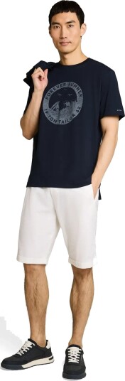 Tom Tailor Printed T Shirt   Navy   M