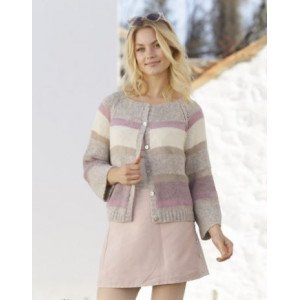 �Rose Water Jacket av DROPS Design Jakke Strikkeoppskrift str. S X Small