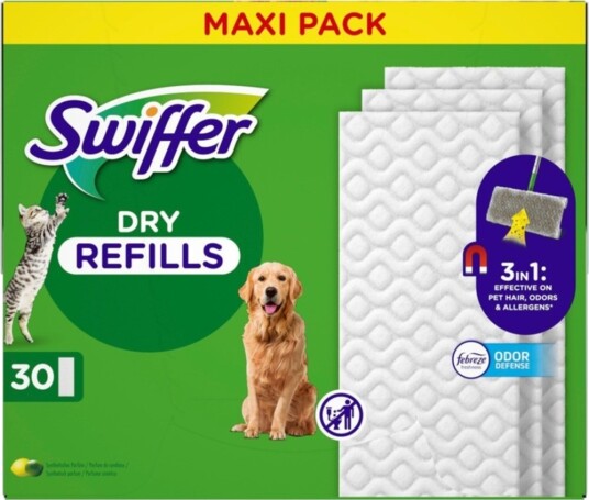 Swiffer Sweeper Pet Gulvrengjøringskluter refill 30-pack
