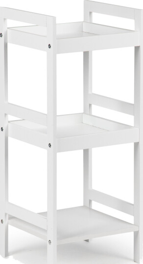 Selgro Nattbord nattbord skap hylle 3 hyller ModernHome Hvit