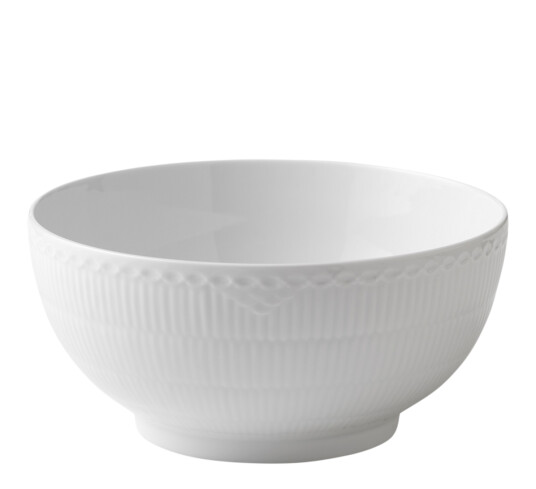 Royal Copenhagen White Fluted Half Lace skål 24 cm