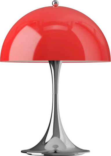 Louis Poulsen Panthella 250 oppladbar portabel bordlampe original 6W IP44 Rød / Krom