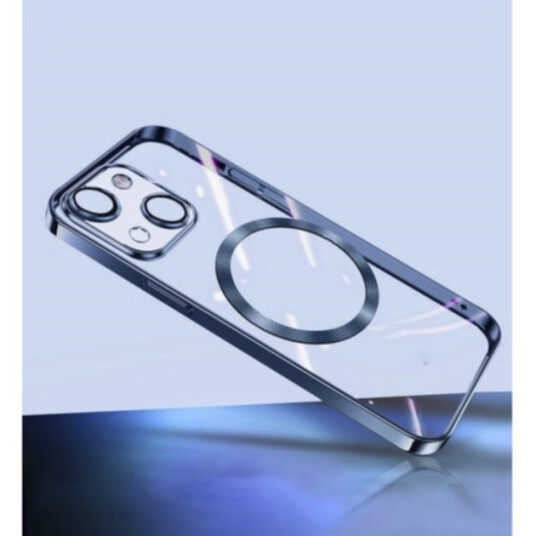 Mobildeksel MagSafe Transparent iPhone 15 Plus, Navy Blue Mobildeksel MagSafe Transparent iPhone 15 Plus, Navy Blue
