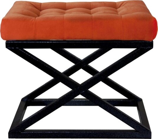 Gillie Sittepuff 40 cm Svart/Oransje