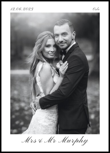 Personalized Wedding Portrait Plakat / 40x50
