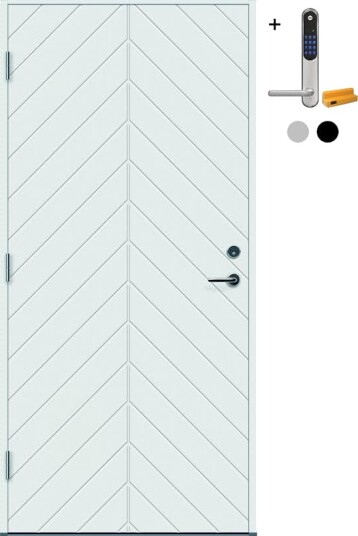 Ytterdør Bygg1 Gol Thermoisolert med Yale Doorman Classic Home