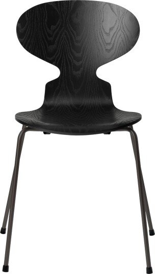 Fritz Hansen - 3101 Myran 4 Ben Färgad Ask Svart Underrede Warm Graphite Spisestoler Arne Jacobsen