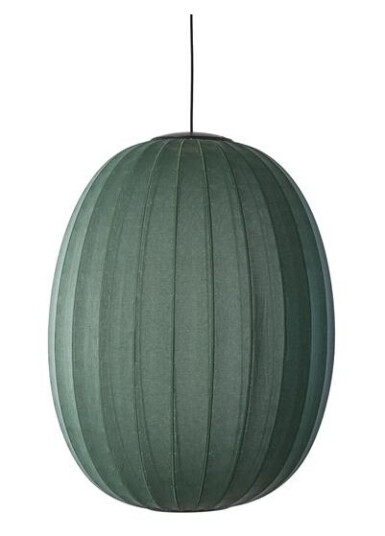 Made By Hand Knit-Wit Høy/Oval Taklampe Ø65 Tweed Grønn LED