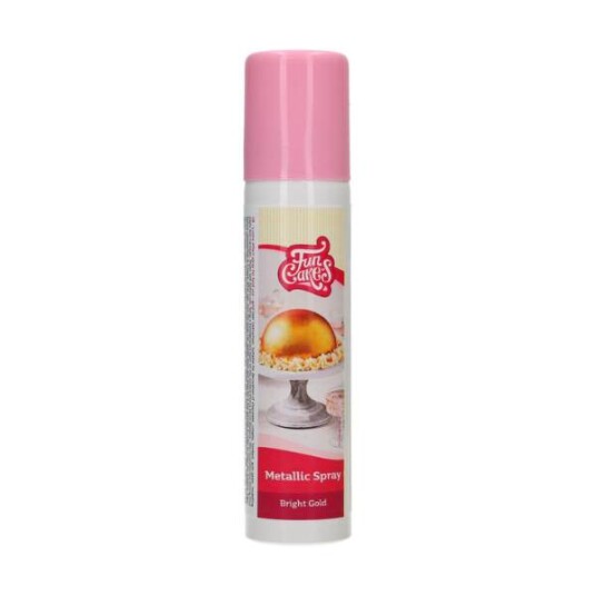 Funcakes Metallic Spiselig Fargespray Gull 100ml 