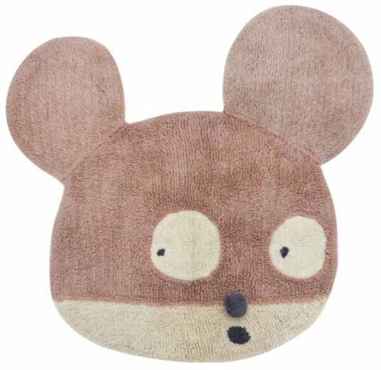 Woolable Miss Mighty Mouse teppe 120 x 120, rosa