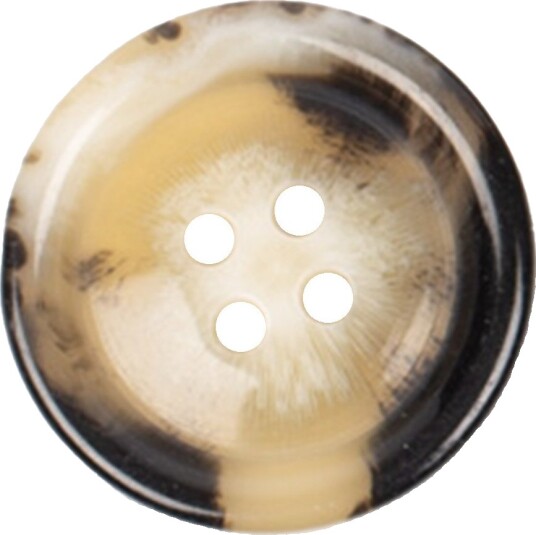 Drops Imitert Horn Knapp Mokka 18 mm 712
