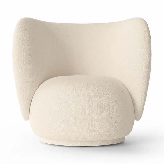Ferm Living Rico Lounge Lenestol Wool Boucle   Off white