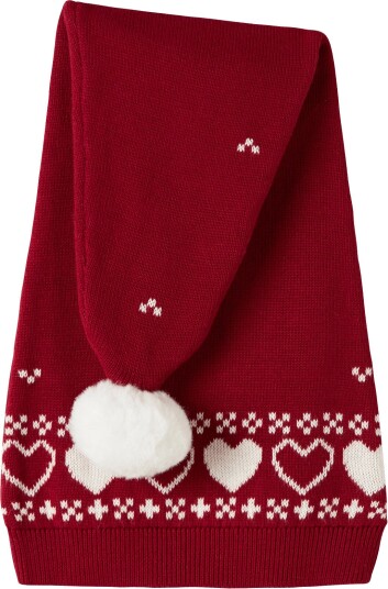 name it Nmnrismas Knit Hat - RED DAHLIA - 47-48