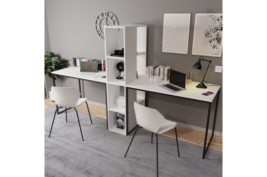 Faisel Skrivebord 60x240 cm Hvit