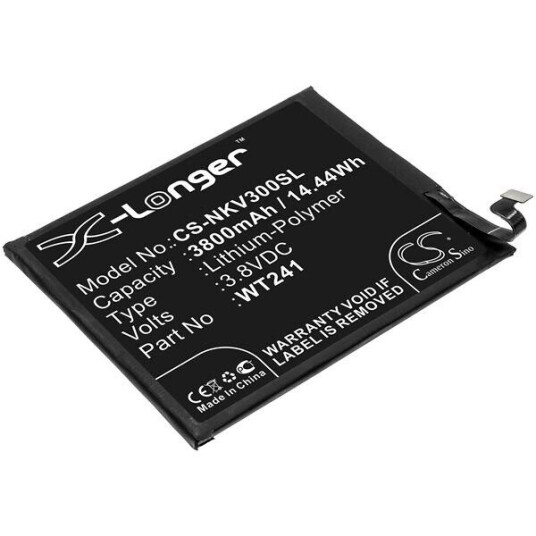 Nokia TA-1153 batteri (3800 mAh 3.8 V, Sort)