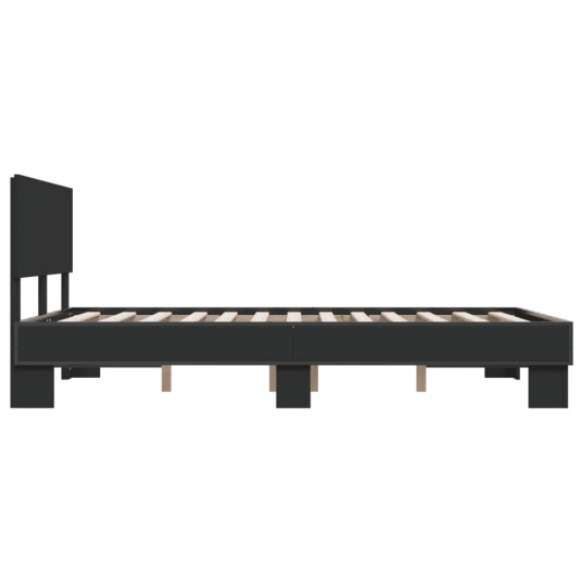 Sengeramme svart 135x190 cm konstruert tre og metall 8721102615030
