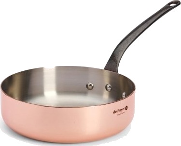 De Buyer 6462.24 Rund Sautépanne Kobber Rustfritt Stål Kopper 3,1 L