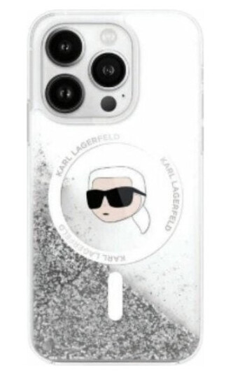 Karl Lagerfeld Karl Lagerfeld Klhmp16llgkisgh Iphone 16 Pro 6.3" Hardcase Transparent Liquid Glitter Karl Head Magsafe Karl Lagerfeld Karl Lagerfeld Klhmp16llgkisgh Iphone 16 Pro 6.3" Hardcase Transparent Liquid Glitter Karl Head Magsafe