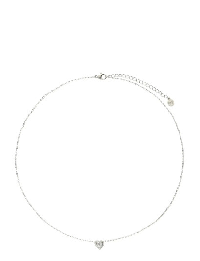 My Jewellery Necklace Heart Rhinestones Silver