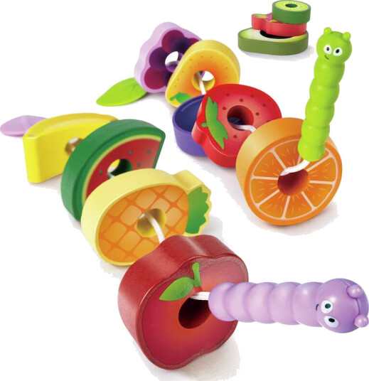 Hape Fruktfest for larver lekemat i tre 15 deler fra 18 måneder