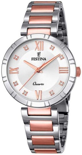 Festina Dameklokke F16937 D Mademoiselle Sølvfarget/Rose gulltonet Festina Dameklokke F16937 D Mademoiselle Sølvfarget/Rose gulltonet